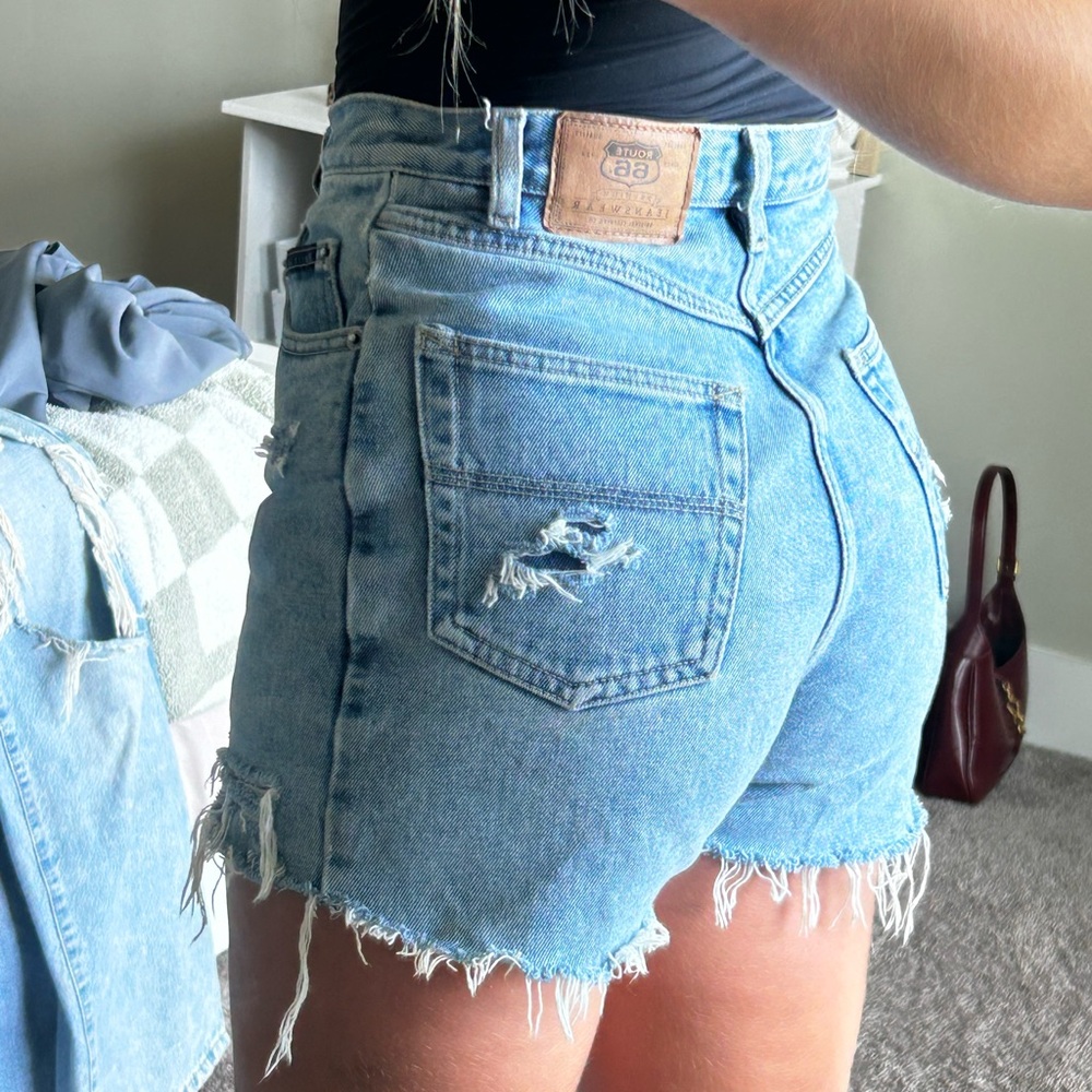 Denim Blue Distressed Women's Shorts